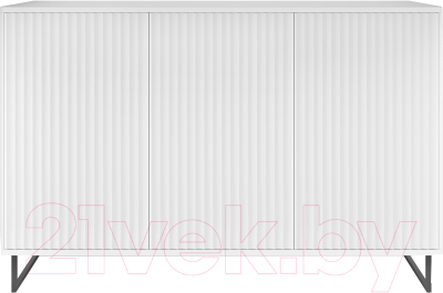 Тумба Shtabe Royal 5051 эко (белый/белый/черный) - фото