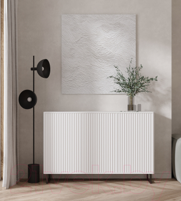 Тумба Shtabe Royal 5051 эко (белый/белый/черный)