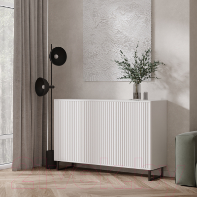 Тумба Shtabe Royal 5051 эко (белый/белый/черный)