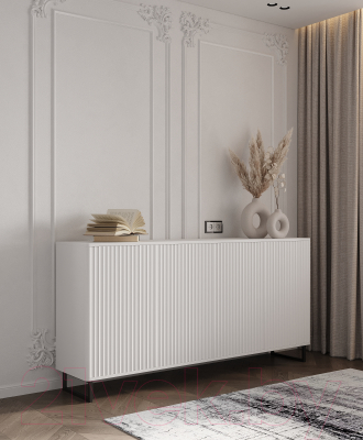 Тумба Shtabe Royal 5057 эко (белый/белый/черный)