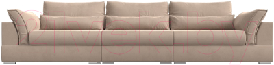 Диван Лига Диванов Пекин Long (велюр бежевый)