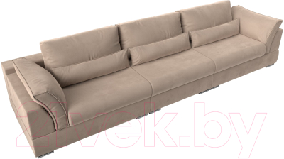 Диван Лига Диванов Пекин Long (велюр бежевый)