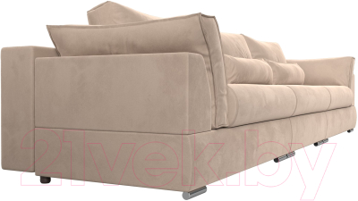Диван Лига Диванов Пекин Long (велюр бежевый)