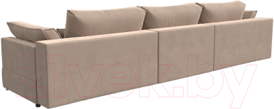 Диван Лига Диванов Пекин Long (велюр бежевый)