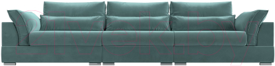 Диван Лига Диванов Пекин Long (велюр бирюзовый)