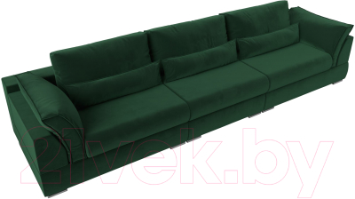 Диван Лига Диванов Пекин Long (велюр зеленый)