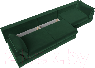 Диван Лига Диванов Пекин Long (велюр зеленый)