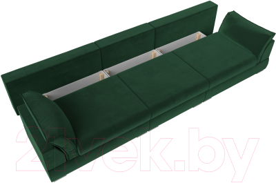Диван Лига Диванов Пекин Long (велюр зеленый)