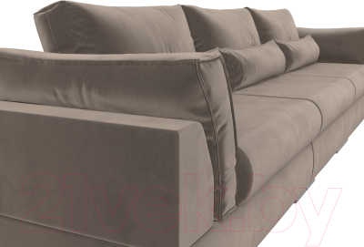Диван Лига Диванов Пекин Long (велюр коричневый)