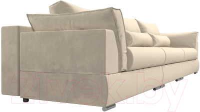 Диван Лига Диванов Пекин Long (микровельвет бежевый)