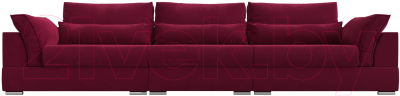 Диван Лига Диванов Пекин Long (микровельвет бордовый)