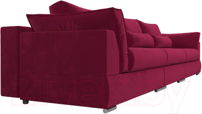 Диван Лига Диванов Пекин Long (микровельвет бордовый)