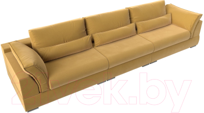Диван Лига Диванов Пекин Long (микровельвет желтый)