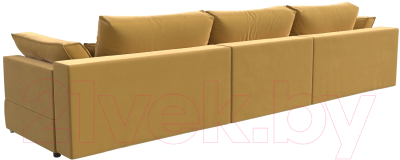 Диван Лига Диванов Пекин Long (микровельвет желтый)