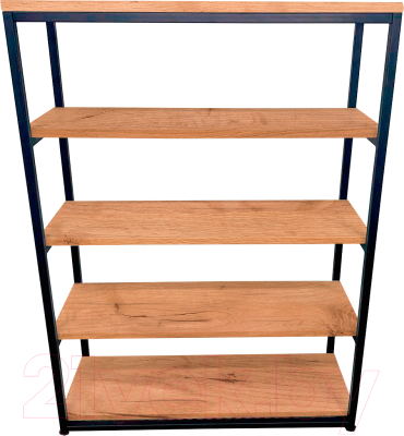 Стеллаж Millwood Лофт CH-5 80x30x110 (дуб золотой Craft/металл черный) - фото