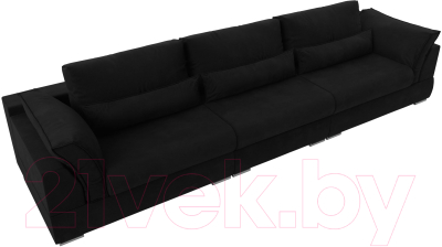 Диван Лига Диванов Пекин Long (микровельвет черный)