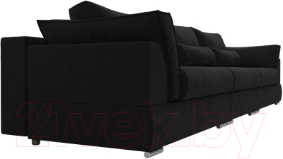 Диван Лига Диванов Пекин Long (микровельвет черный)