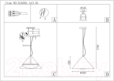 Потолочный светильник ST Luce SL6501.413.01