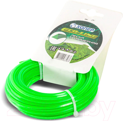 Леска для триммера Хопер Eco-Line треугольник 3.0мм 15м - фото