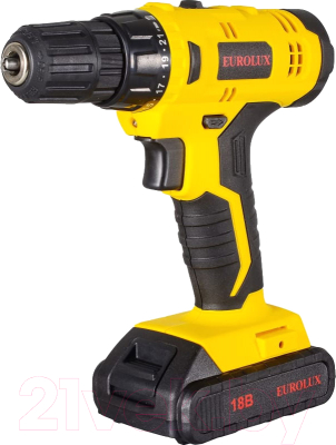 Аккумуляторная дрель-шуруповерт EUROLUX ДА-18/2Li (72/14/40) - фото