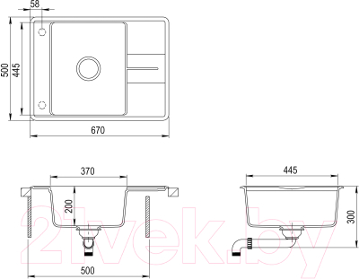Мойка кухонная Aquasanita SQB102AW