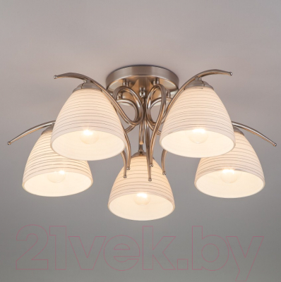 Люстра Евросвет Megan 30121/5 (сатин/никель) - фото