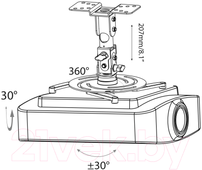 Кронштейн для проектора Cactus CS-VM-PR04-AL