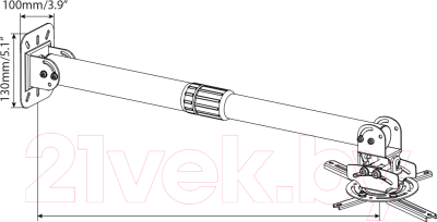 Кронштейн для проектора Cactus CS-VM-PR16L-AL