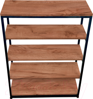 Стеллаж Millwood Лофт CH-5 80x30x110 (дуб табачный Craft/металл черный)