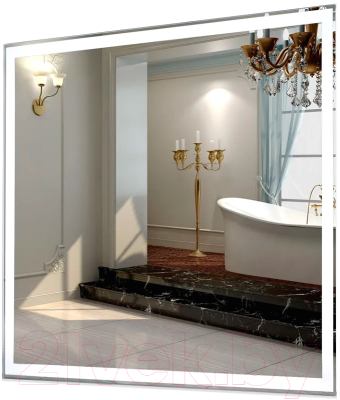 Зеркало Пекам Greta 60x50 / greta-60x50B (с подсветкой и бесконтактным сенсором) - фото