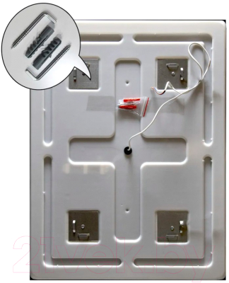 Зеркало Пекам Greta 50x80 / greta-50x80B (с подсветкой и бесконтактным сенсором)