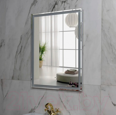 Зеркало Пекам Greta 50x80 / greta-50x80B (с подсветкой и бесконтактным сенсором)