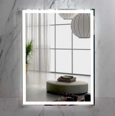 Зеркало Пекам Greta 50x80 / greta-50x80B (с подсветкой и бесконтактным сенсором)