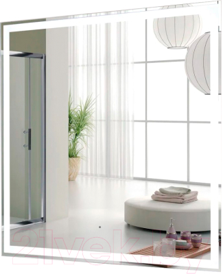 Зеркало Пекам Greta 60x60 / greta-60x60B (с подсветкой и бесконтактным сенсором) - фото