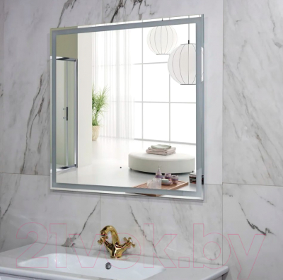 Зеркало Пекам Greta 60x60 / greta-60x60B (с подсветкой и бесконтактным сенсором)