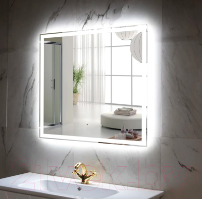 Зеркало Пекам Greta 60x60 / greta-60x60B (с подсветкой и бесконтактным сенсором)