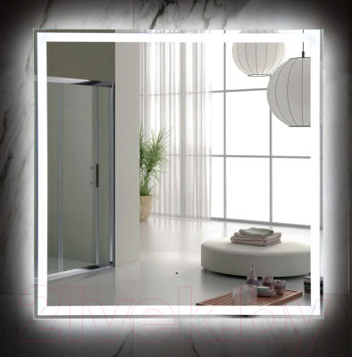 Зеркало Пекам Greta 60x60 / greta-60x60B (с подсветкой и бесконтактным сенсором)