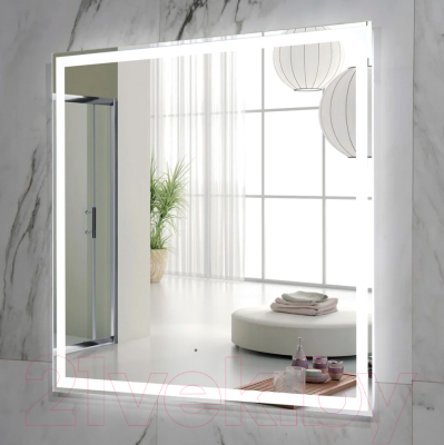 Зеркало Пекам Greta 60x60 / greta-60x60B (с подсветкой и бесконтактным сенсором)