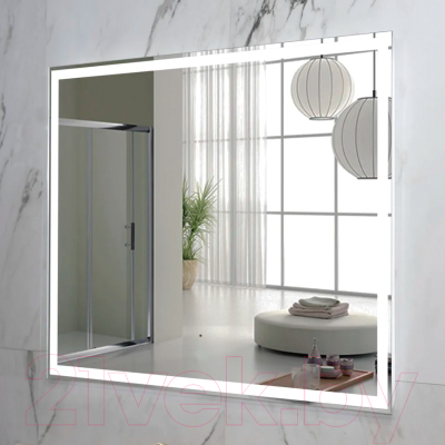 Зеркало Пекам Greta 80x65 / greta-80x65B (с подсветкой и сенсором на прикосновение)