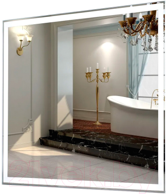 Зеркало Пекам Greta 80x70 / greta-80x70B (с подсветкой и бесконтактным сенсором) - фото