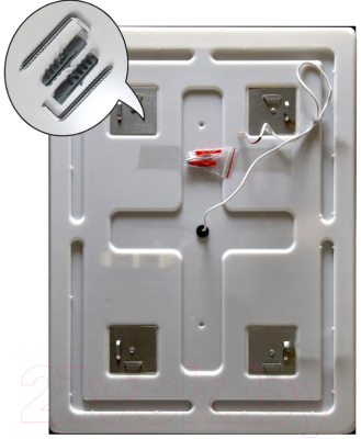 Зеркало Пекам Greta 80x70 / greta-80x70B (с подсветкой и бесконтактным сенсором)