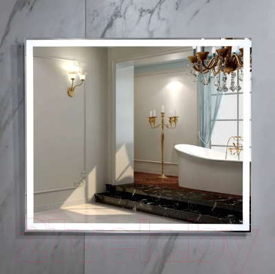 Зеркало Пекам Greta 80x70 / greta-80x70B (с подсветкой и бесконтактным сенсором)