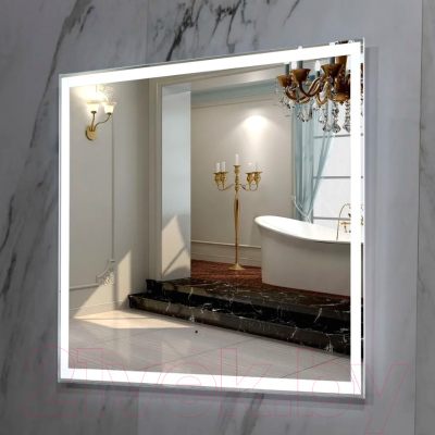 Зеркало Пекам Greta 80x70 / greta-80x70B (с подсветкой и бесконтактным сенсором)