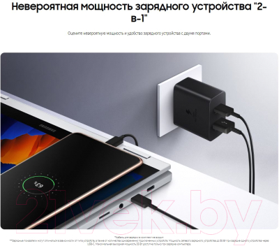 Адаптер питания сетевой Samsung EP-TA220NBEGRU