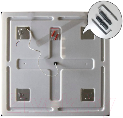 Зеркало Пекам Greta 80x80 / greta-80x80B (с подсветкой и бесконтактным сенсором)