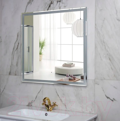 Зеркало Пекам Greta 80x80 / greta-80x80B (с подсветкой и бесконтактным сенсором)