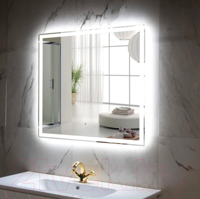 Зеркало Пекам Greta 80x80 / greta-80x80B (с подсветкой и бесконтактным сенсором)
