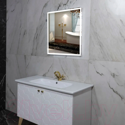 Зеркало Пекам Greta 80x90 / greta-80x90B (с подсветкой и бесконтактным сенсором)