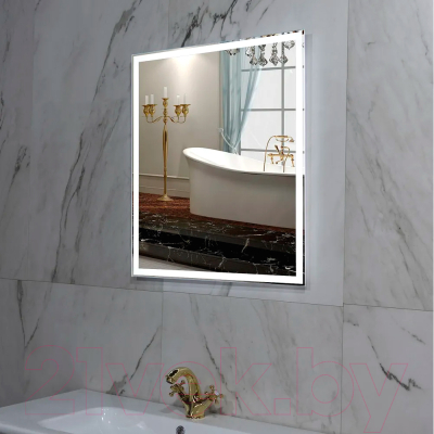 Зеркало Пекам Greta 80x90 / greta-80x90B (с подсветкой и бесконтактным сенсором)