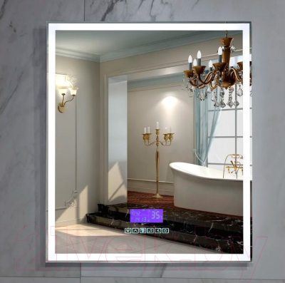 Зеркало Пекам Greta 80x90 / greta-80x90M (с подсветкой и многофункциональной панелью)